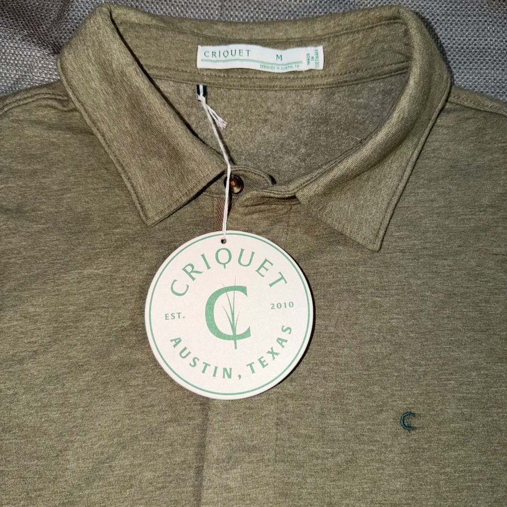 Criquet Heather Olive Green Polo Shirt